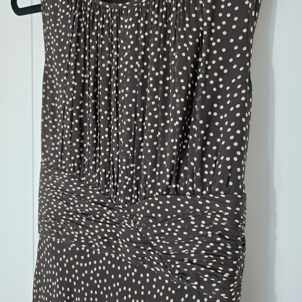 Adrianna Papell Silk Brown Pot Long Dress Sleeveless Lined Size 12 - Picture 6 of 9